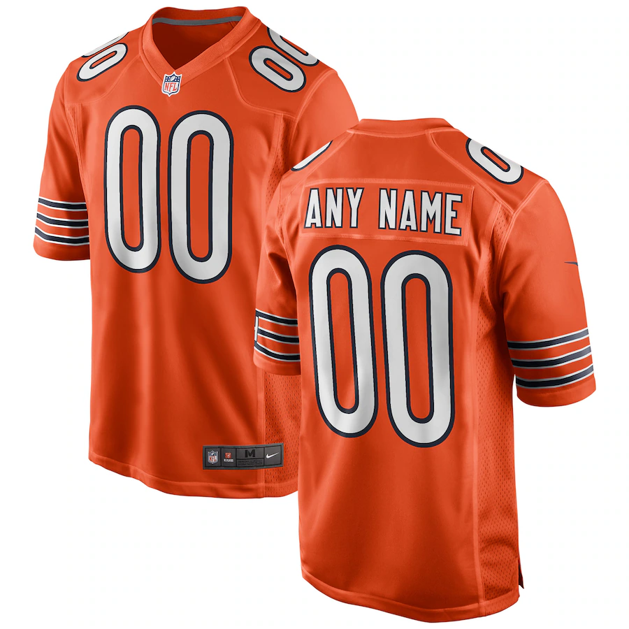 Youth Chicago Bears Nike Orange Alternate Custom Game Jersey - Puhuasuan