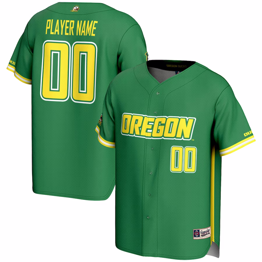 Oregon Ducks GameDay Greats Youth NIL Pick-A-Player Lightweight Baseball Jersey - Green - Puhuasuan