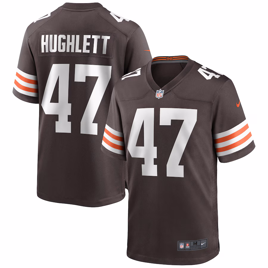 Men's Cleveland Browns Charley Hughlett Nike Brown Game Jersey - Puhuasuan