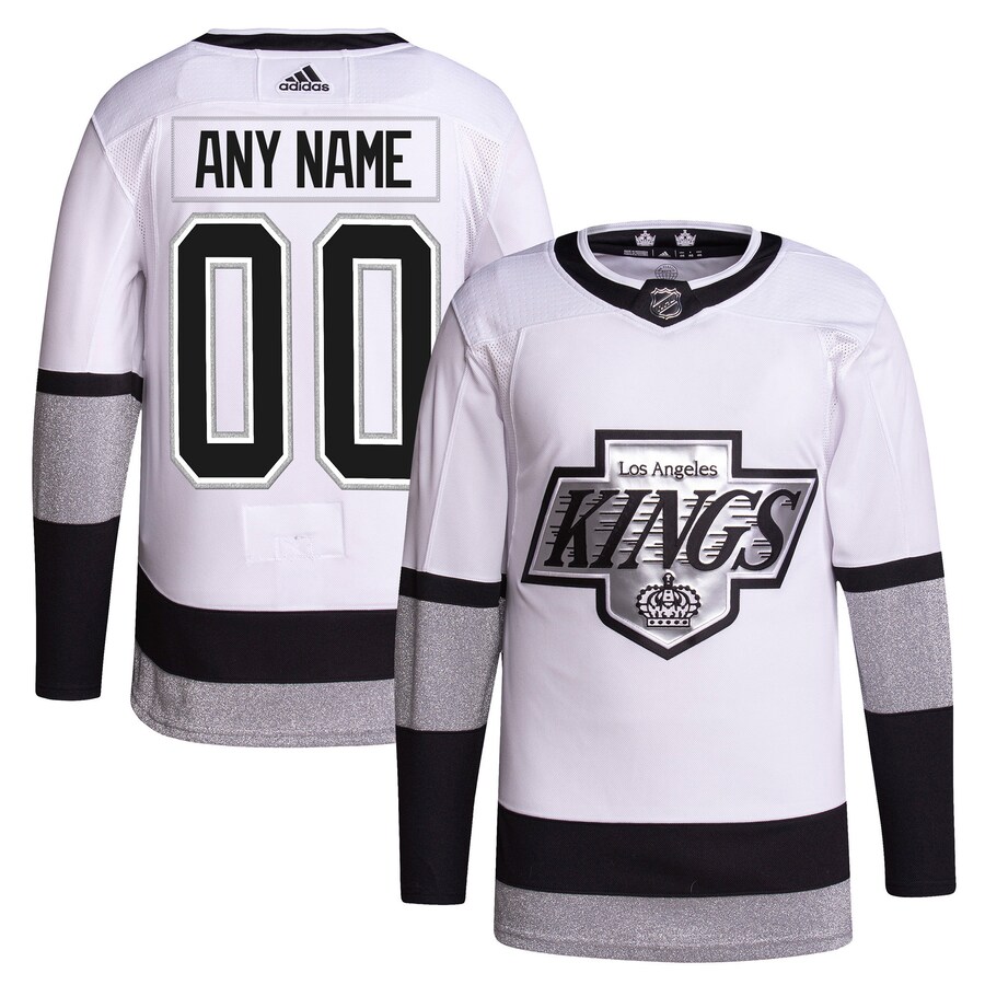 Men's Los Angeles Kings adidas White 2021/22 Alternate Primegreen Authentic Pro Custom Jersey - Puhuasuan