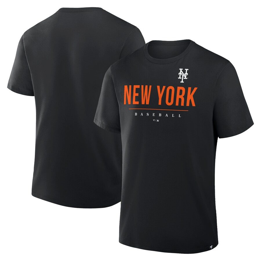 Men's New York Mets Fanatics Black Color Pop Legacy Clubhouse T-Shirt - Puhuasuan