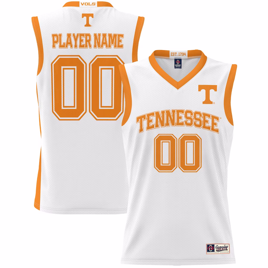 Tennessee Volunteers GameDay Greats Unisex  Lightweight NIL Pick-A-Player Basketball Jersey - White - Puhuasuan