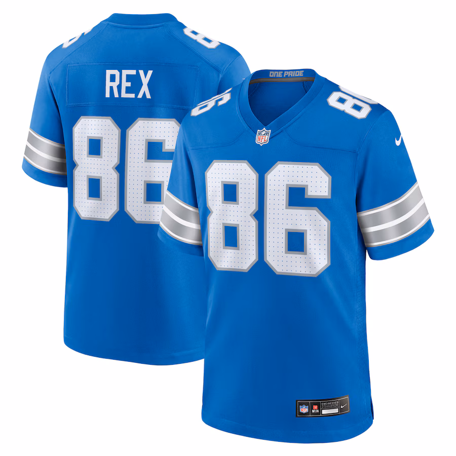 Men's Detroit Lions Isaac Rex Nike  Blue Game Jersey - Puhuasuan