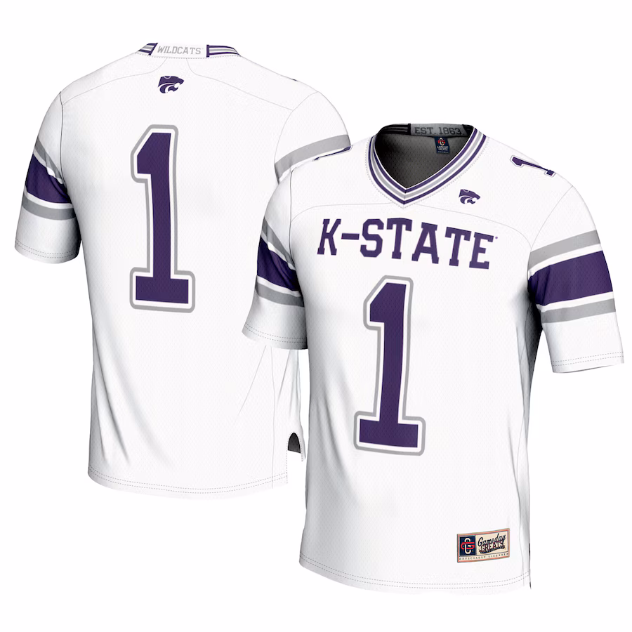 Youth GameDay Greats #1 White Kansas State Wildcats Football Jersey - Puhuasuan