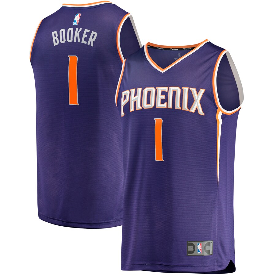 Men's Phoenix Suns Devin Booker Fanatics Purple Big & Tall Fast Break Player Jersey - Icon Edition - Puhuasuan
