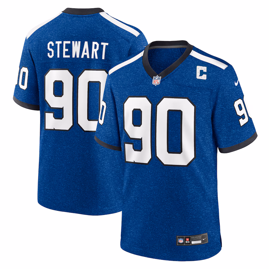 Men's Indianapolis Colts Grover Stewart Nike Royal Indiana Nights Alternate Game Jersey - Puhuasuan