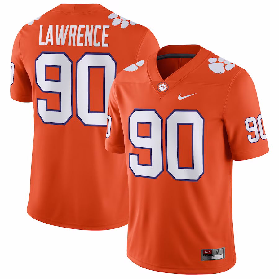 Dexter Lawrence Clemson Tigers Nike Alumni Player Jersey - Orange - Puhuasuan