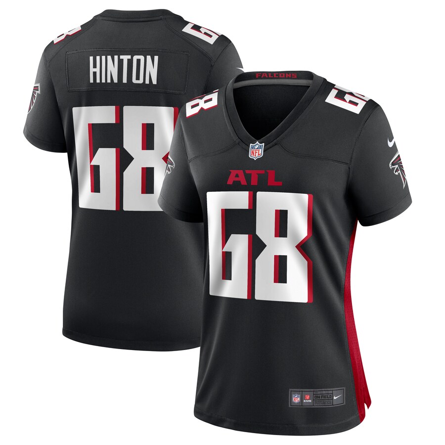 Women's Atlanta Falcons Kyle Hinton Nike  Black Team Game Jersey - Puhuasuan