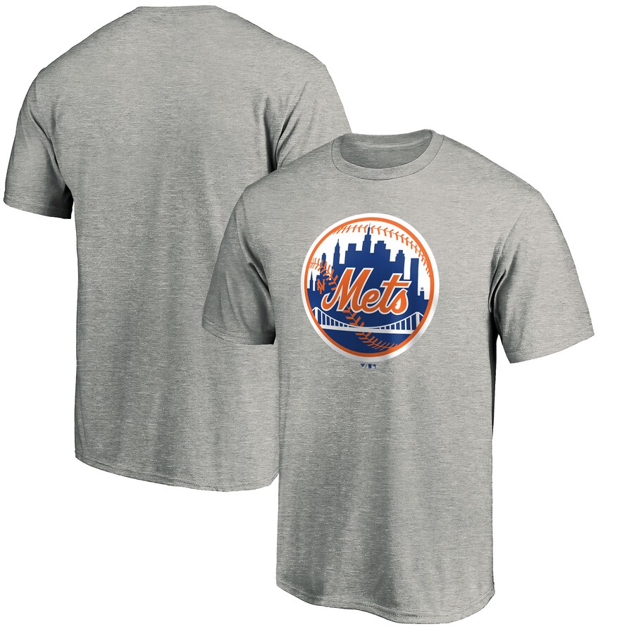 Men's New York Mets Heather Gray Cooperstown Collection Forbes T-Shirt - Puhuasuan