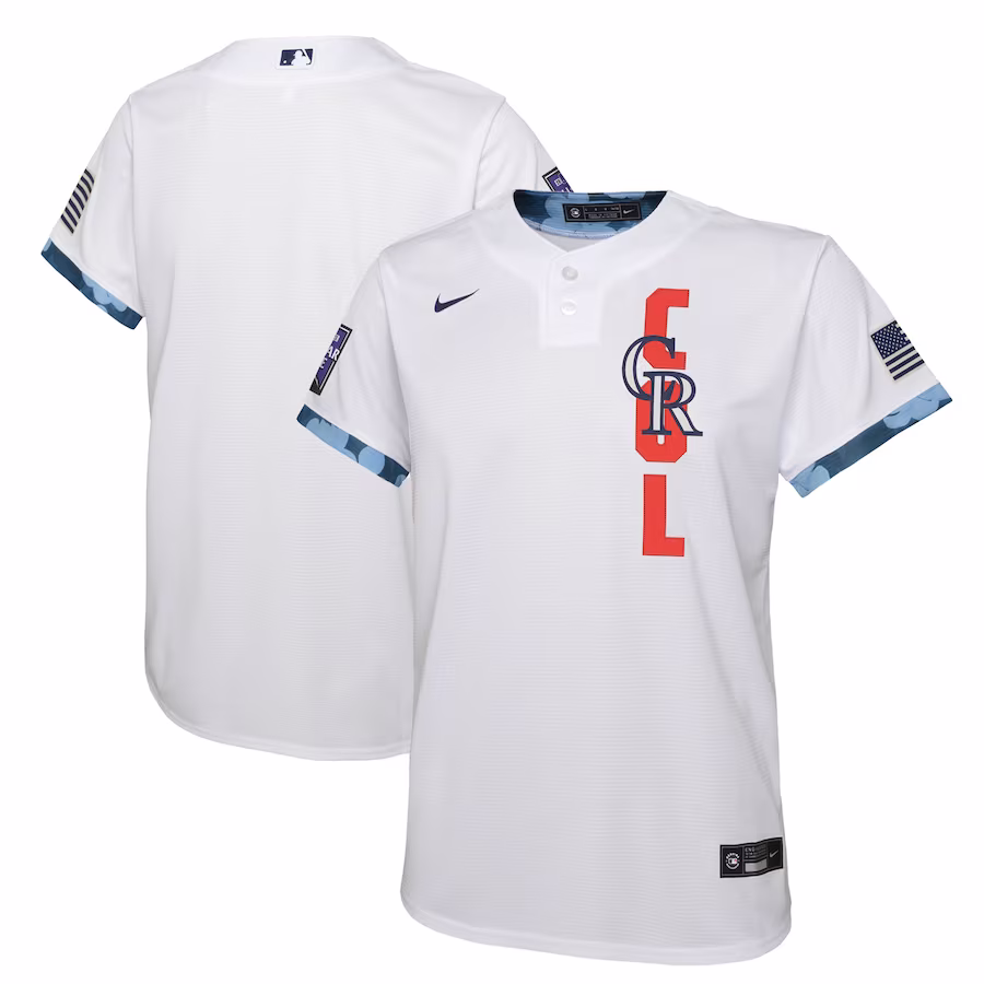 Youth Colorado Rockies Nike White 2021 MLB All-Star Game Jersey - Puhuasuan