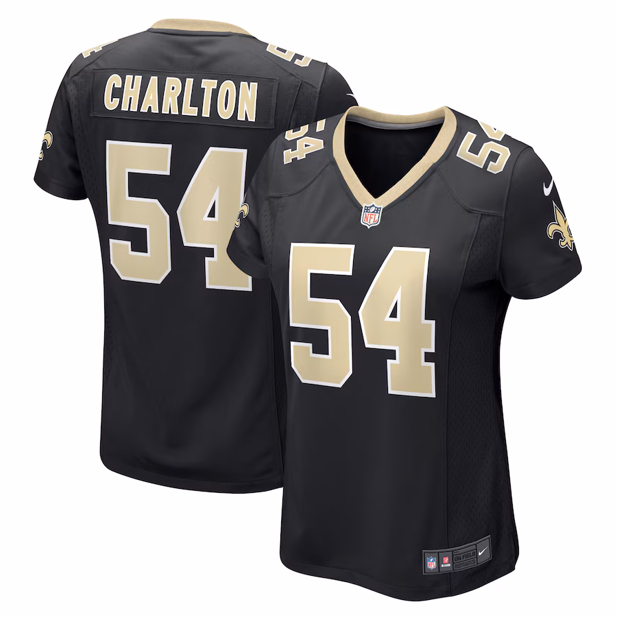Women's New Orleans Saints Taco Charlton Nike Black Game Player Jersey - Puhuasuan