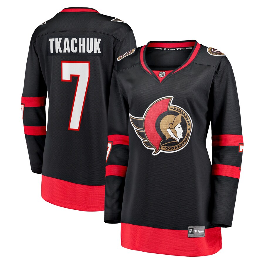 Women's Ottawa Senators Brady Tkachuk Fanatics Branded Black Home 2020/21 Premier Breakaway Player Jersey - Puhuasuan