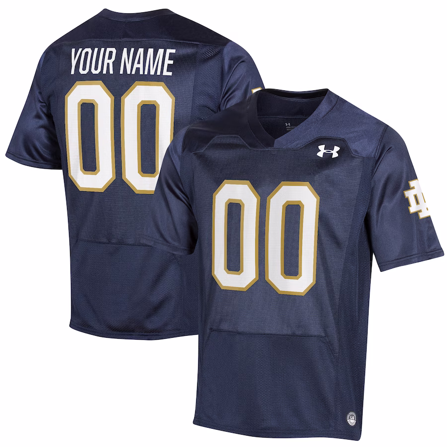 Notre Dame Fighting Irish Under Armour Replica Custom Jersey - Navy - Puhuasuan