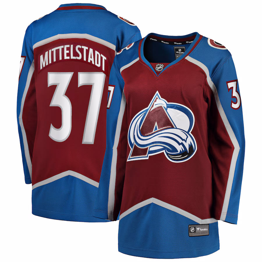 Women's Colorado Avalanche Casey Mittelstadt Fanatics Burgundy Home Breakaway Player Jersey - Puhuasuan