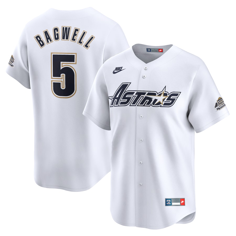 Men's Houston Astros Jeff Bagwell Nike White Throwback Cooperstown Collection Limited Jersey - Puhuasuan