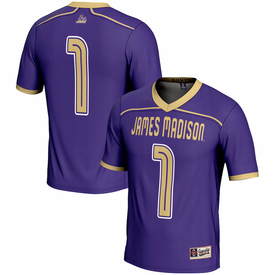 Youth GameDay Greats  Purple James Madison Dukes #1 Lightweight Lacrosse Jersey - Puhuasuan