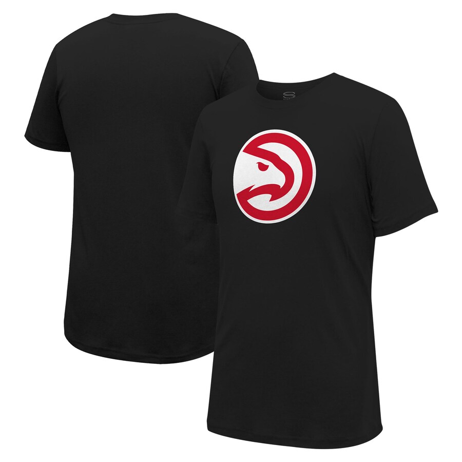Unisex Atlanta Hawks Stadium Essentials Black Primary Logo T-Shirt - Puhuasuan