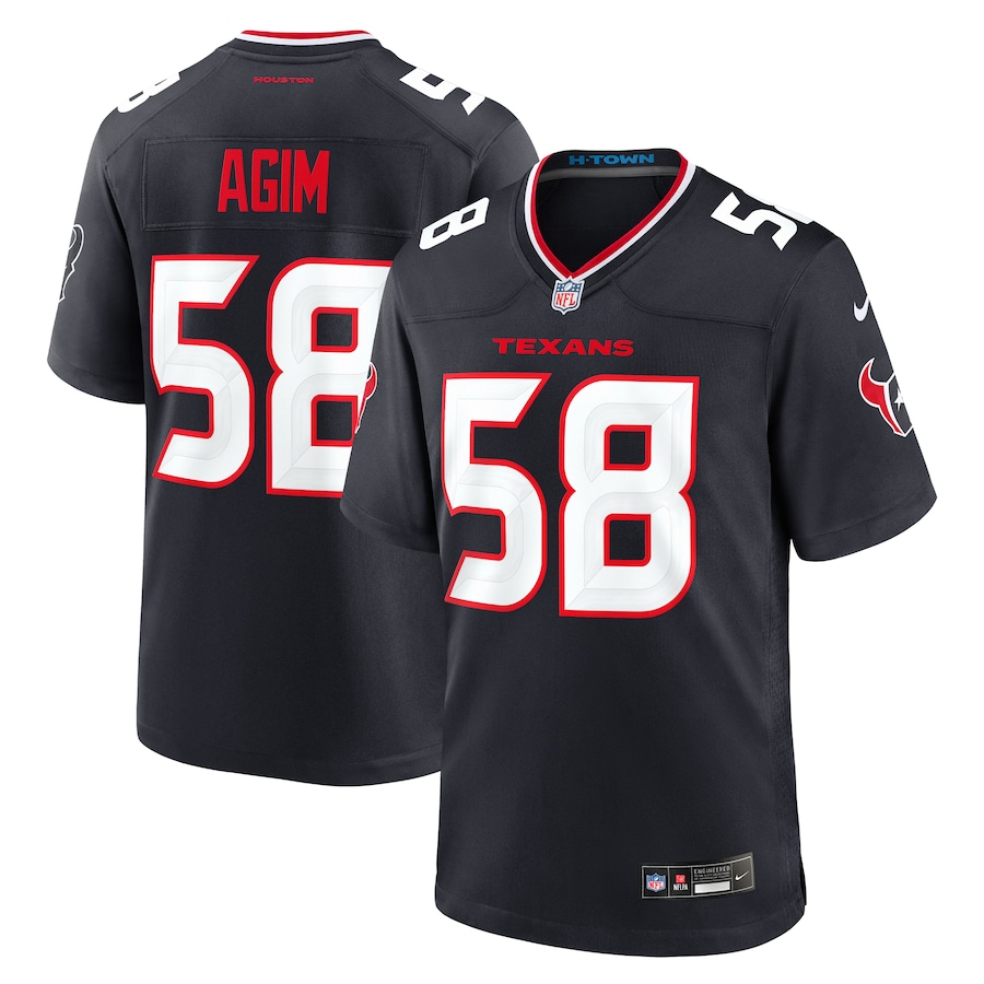 Men's Houston Texans McTelvin Agim Nike  Navy Team Game Jersey - Puhuasuan