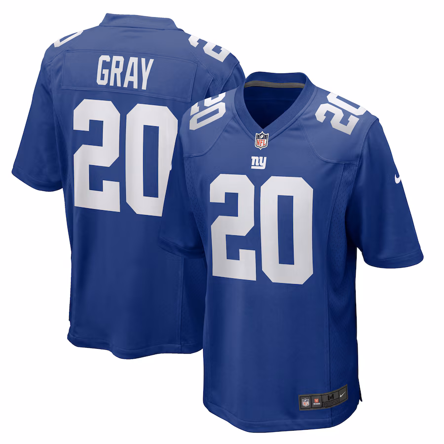 Men's New York Giants Eric Gray Nike Royal Team Game Jersey - Puhuasuan