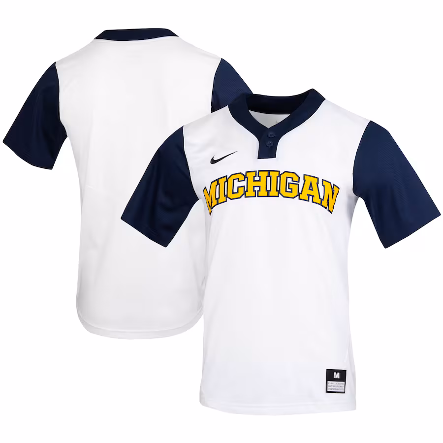 Unisex Nike White Michigan Wolverines Replica Softball Jersey - Puhuasuan