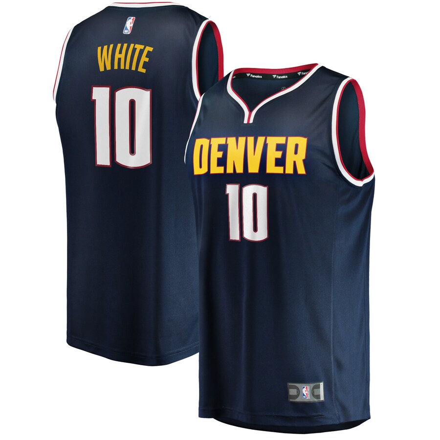 Men's Denver Nuggets Jack White Fanatics Navy Fast Break Player Jersey - Icon Edition - Puhuasuan