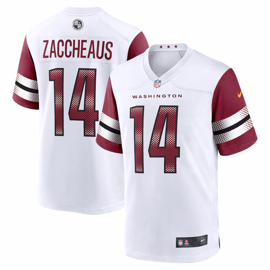Men's Washington Commanders Olamide Zaccheaus Nike White Game Jersey - Puhuasuan