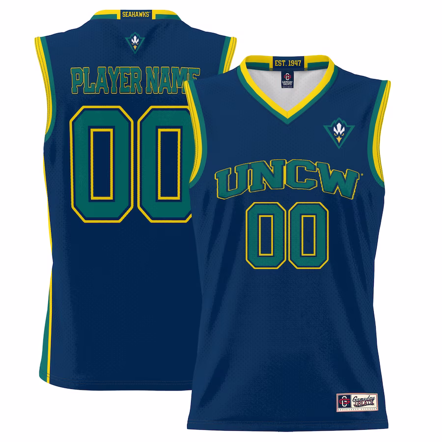 UNC Wilmington Seahawks GameDay Greats Youth NIL Pick-A-Player Lightweight Basketball Jersey - Navy - Puhuasuan
