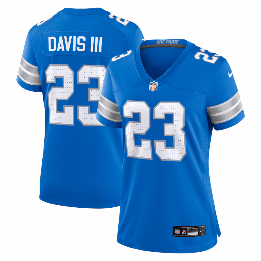 Women's Detroit Lions Carlton Davis III Nike  Blue Game Jersey - Puhuasuan