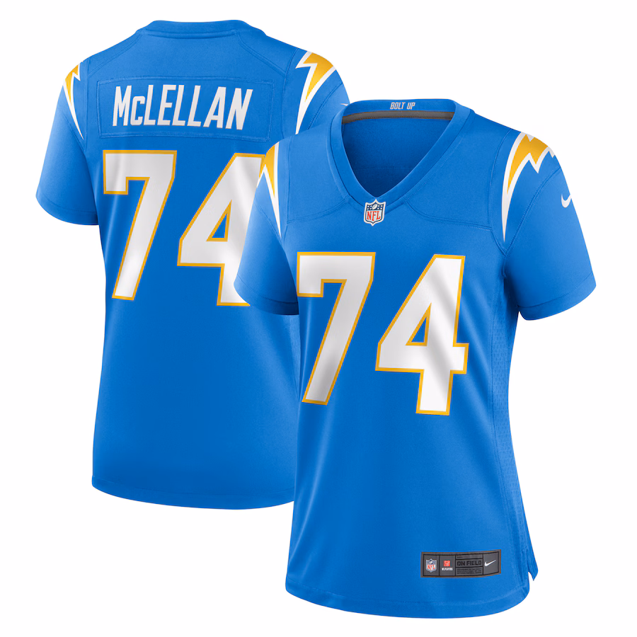Women's Los Angeles Chargers Tyler McLellan Nike Powder Blue Game Jersey - Puhuasuan