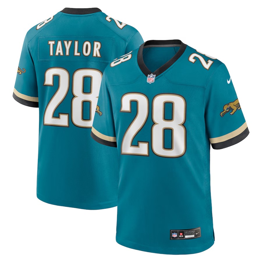 Men's Jacksonville Jaguars Fred Taylor Nike Teal Prowler Throwback Retired Player Game Jersey - Puhuasuan