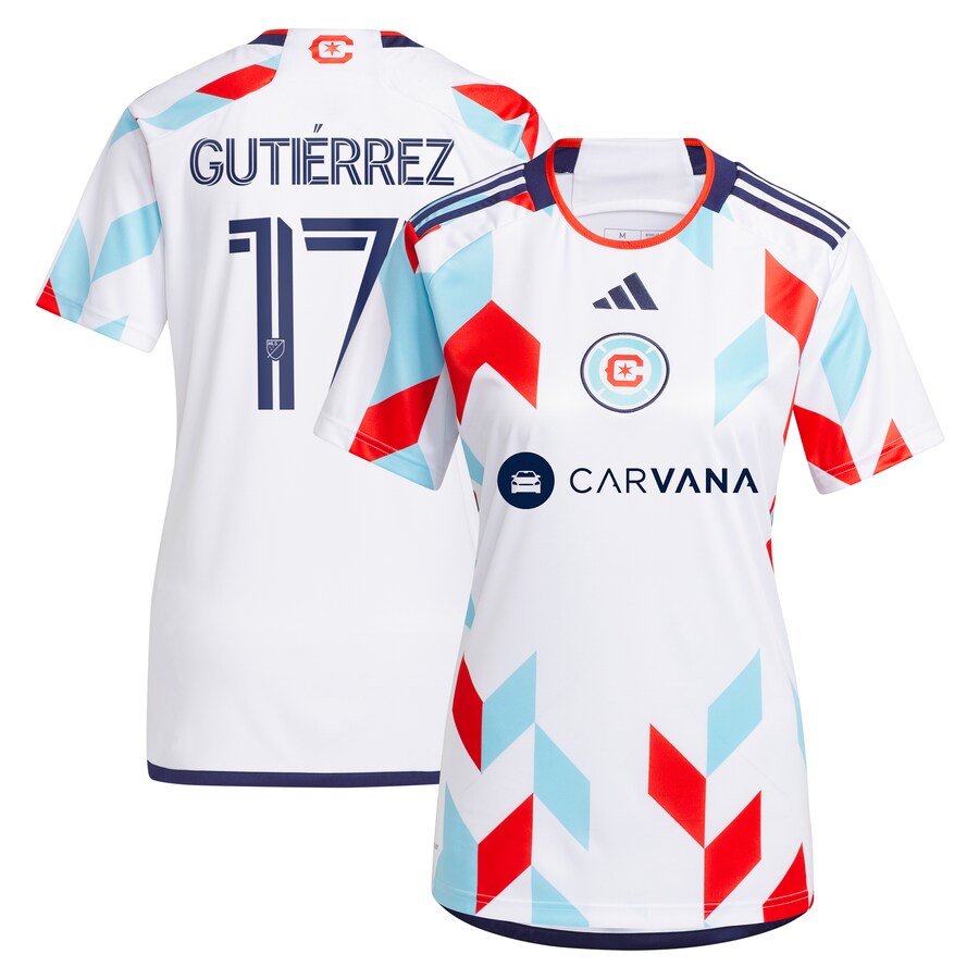 Women's Chicago Fire Brian Gutiérrez adidas White 2024 A Kit For All Replica Player Jersey - Puhuasuan