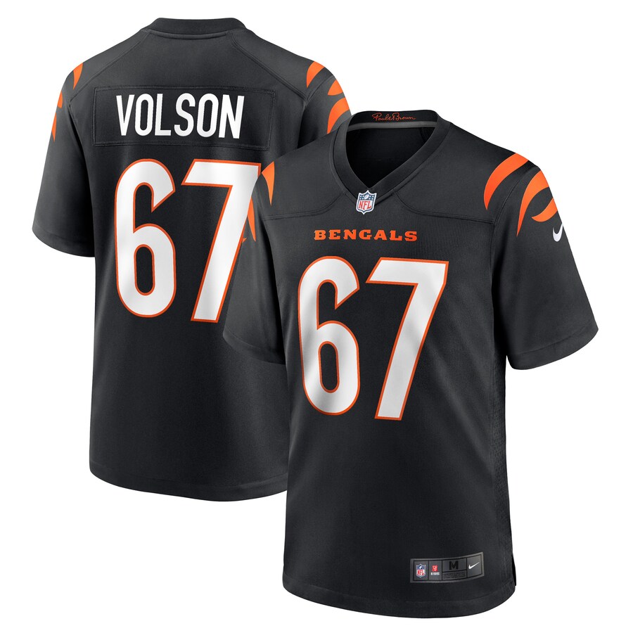 Men's Cincinnati Bengals Cordell Volson Nike Black Game Player Jersey - Puhuasuan