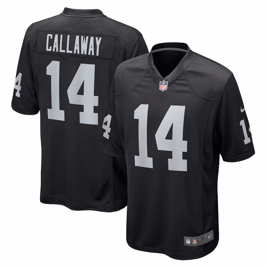 Men's Las Vegas Raiders Marquez Callaway Nike  Black Team Game Jersey - Puhuasuan