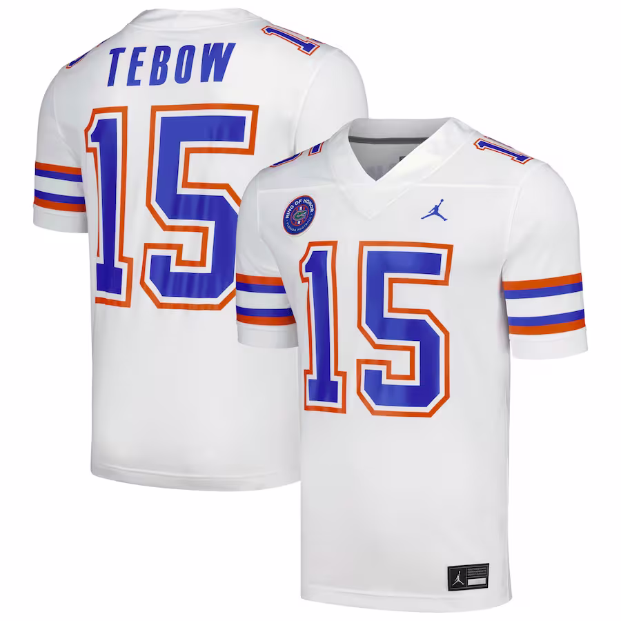 Tim Tebow Florida Gators Jordan Brand Ring of Honor Untouchable Replica Jersey - White - Puhuasuan