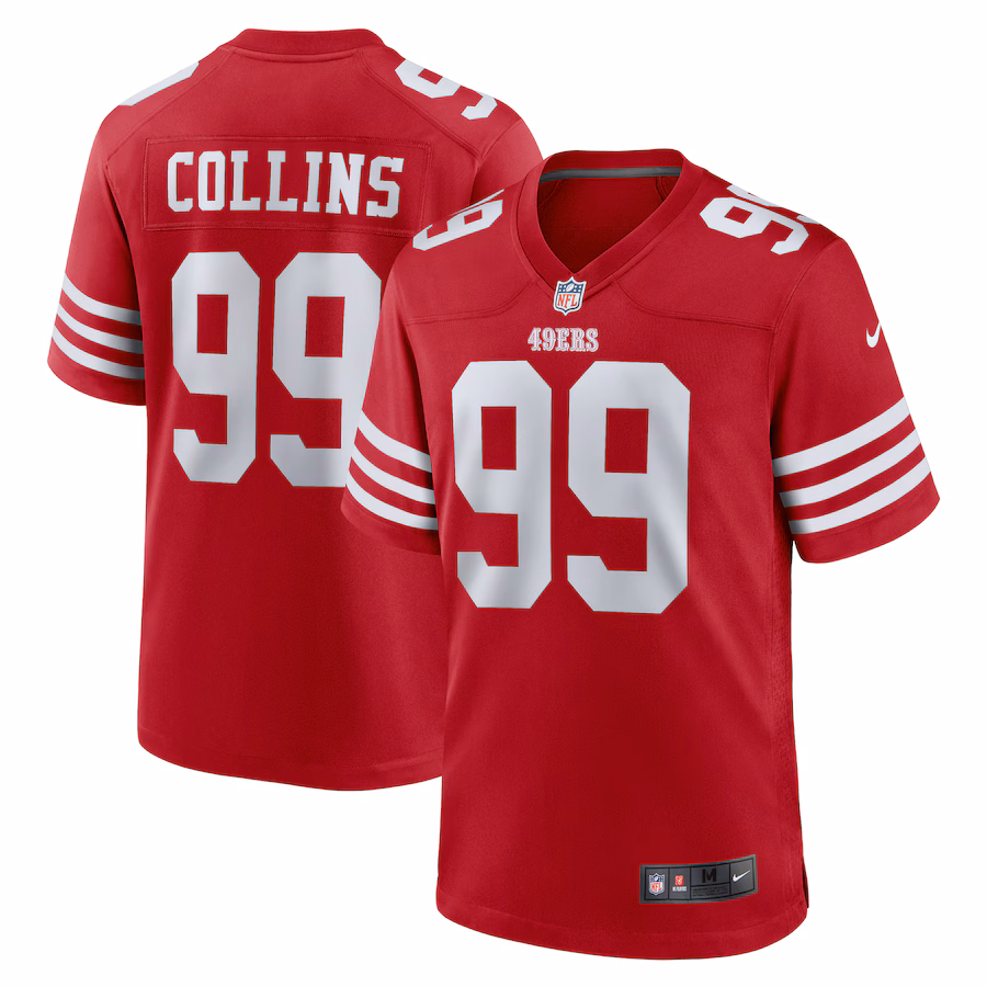 Men's San Francisco 49ers Maliek Collins Nike Scarlet Game Jersey - Puhuasuan