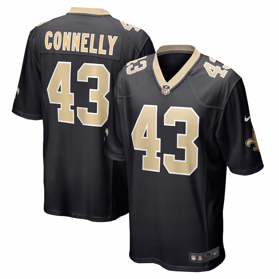 Men's New Orleans Saints Ryan Connelly Nike  Black Team Game Jersey - Puhuasuan
