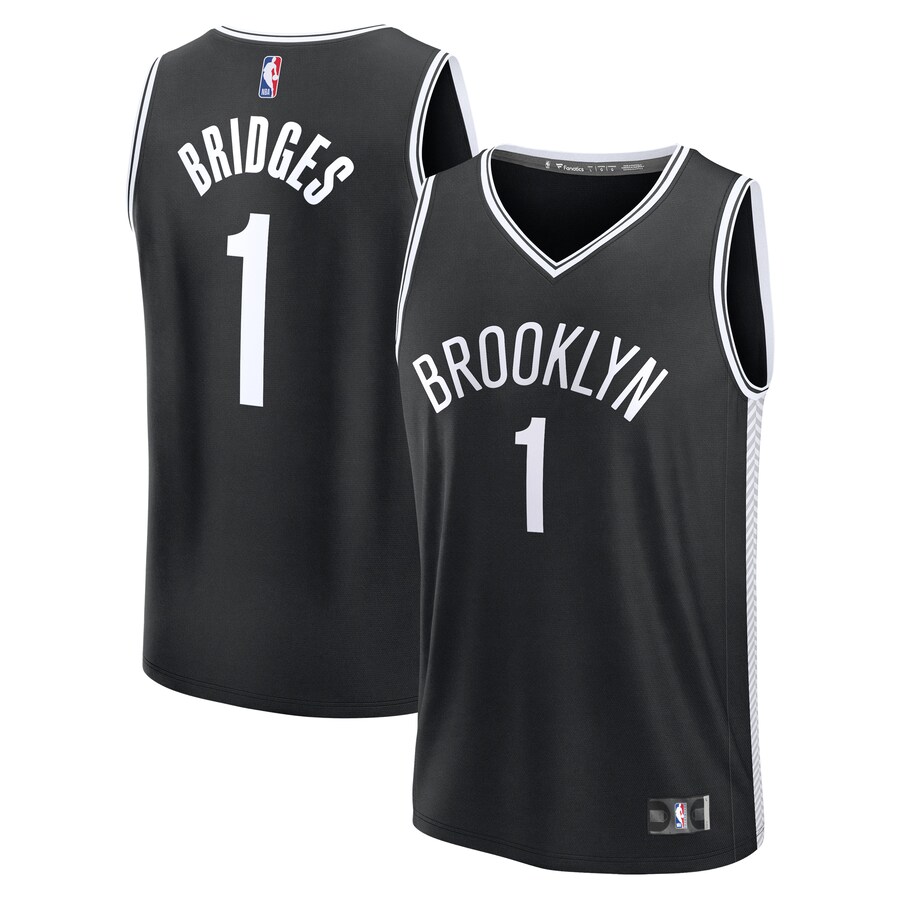 Youth Brooklyn Nets Mikal Bridges Fanatics Black Fast Break Player Jersey - Icon Edition - Puhuasuan