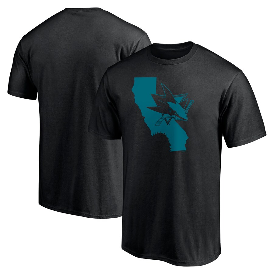 Men's San Jose Sharks Black Hometown Collection Push Ahead T-Shirt - Puhuasuan