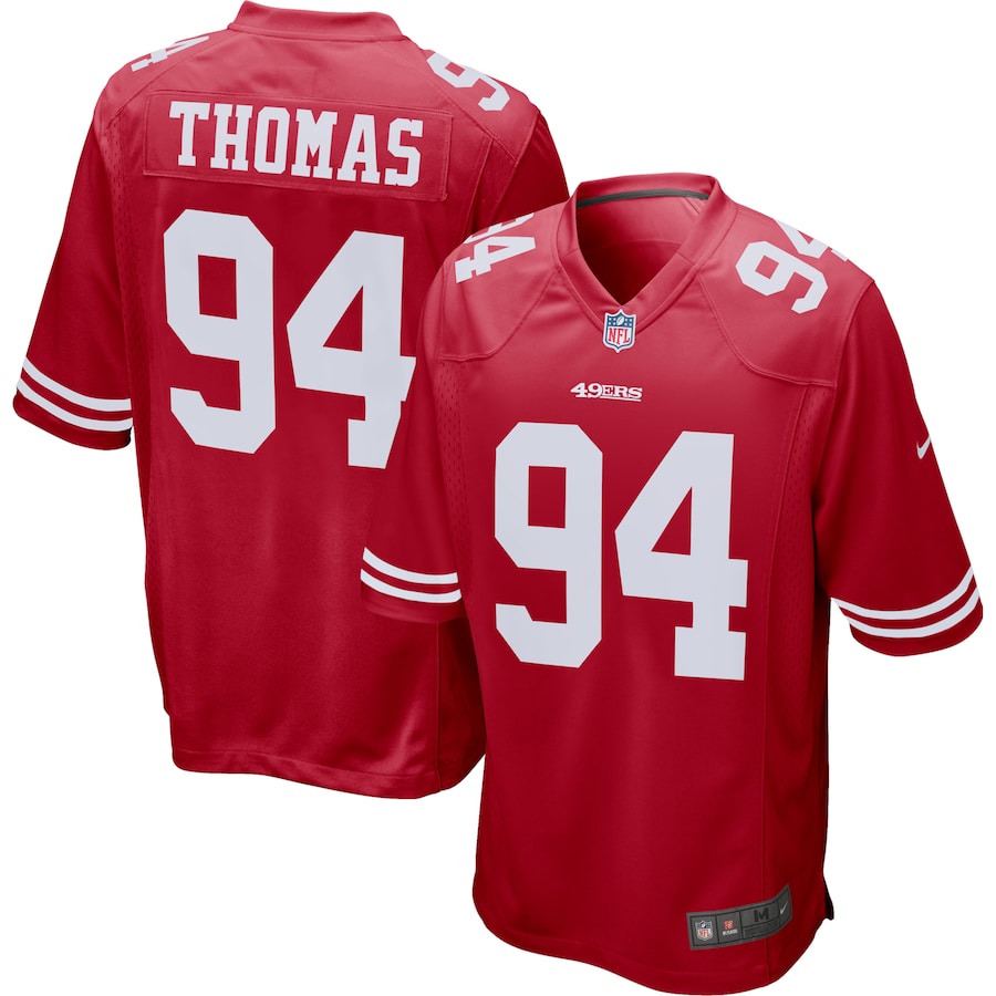 Men's San Francisco 49ers Solomon Thomas Nike Scarlet Player Game Jersey - Puhuasuan
