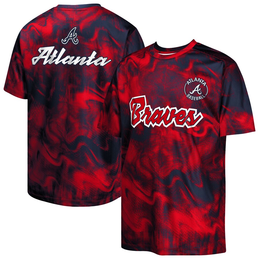 Youth Atlanta Braves Navy/Red Pinch Hitter T-Shirt - Puhuasuan