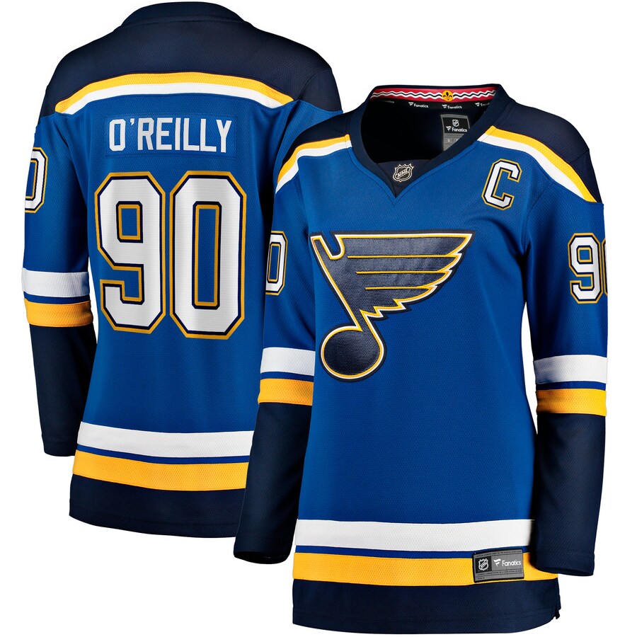 Women's St. Louis Blues Ryan O'Reilly Fanatics Branded Blue Home Premier Breakaway Player Jersey - Puhuasuan