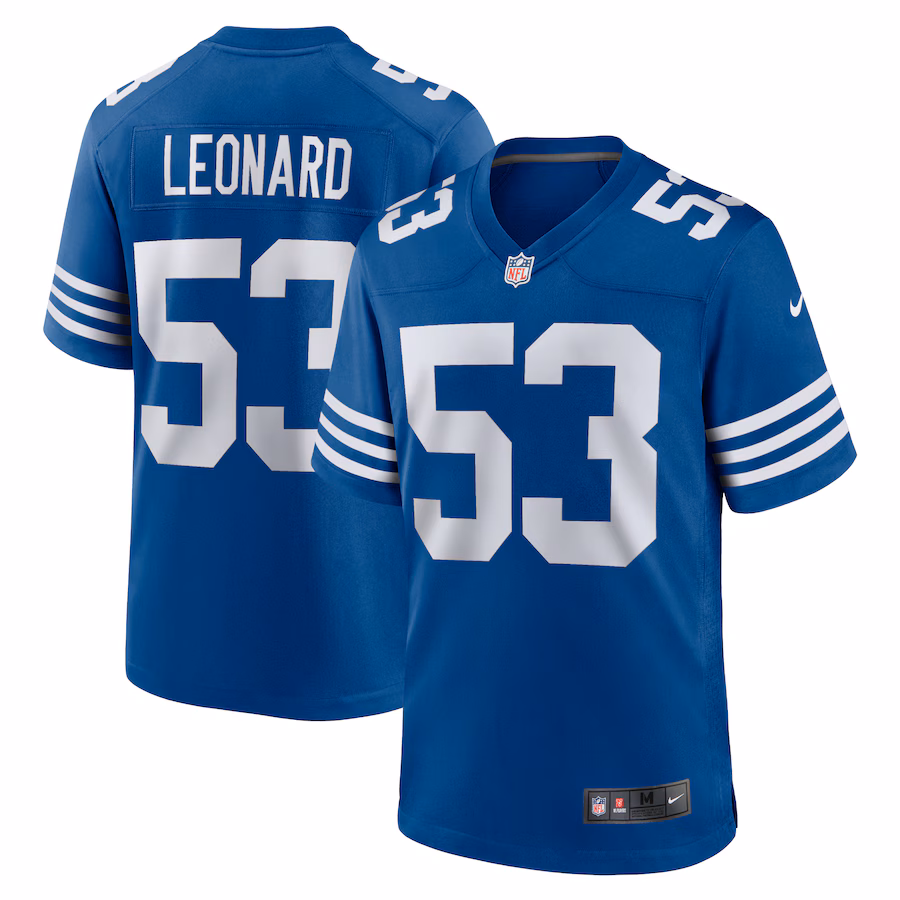 Men's Indianapolis Colts Shaquille Leonard Nike Royal Alternate Game Jersey - Puhuasuan