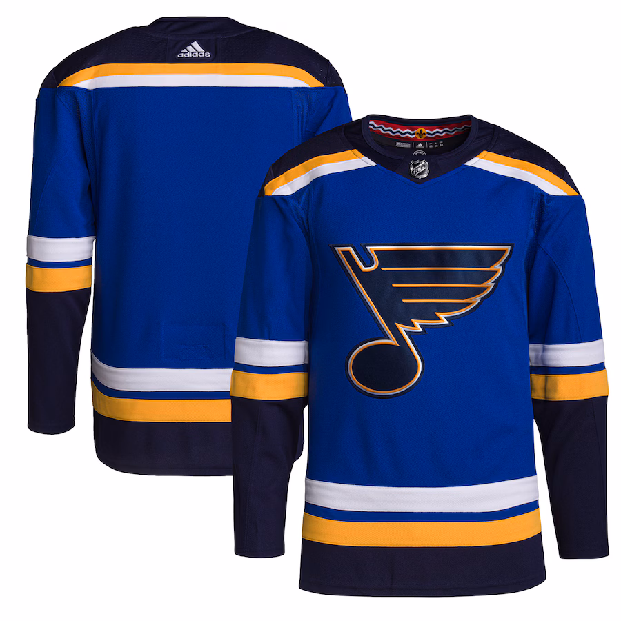 Men's St. Louis Blues adidas Royal Home Authentic Jersey - Puhuasuan