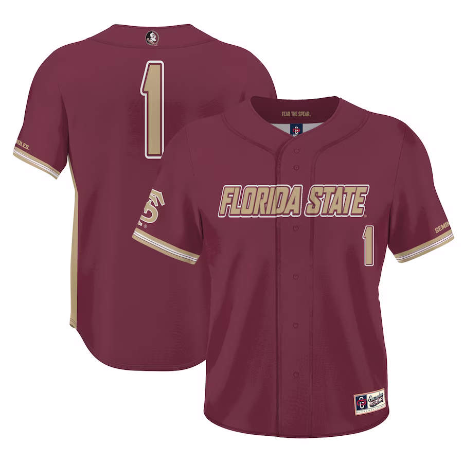 #1 Florida State Seminoles GameDay Greats Lightweight Baseball Jersey - Garnet - Puhuasuan
