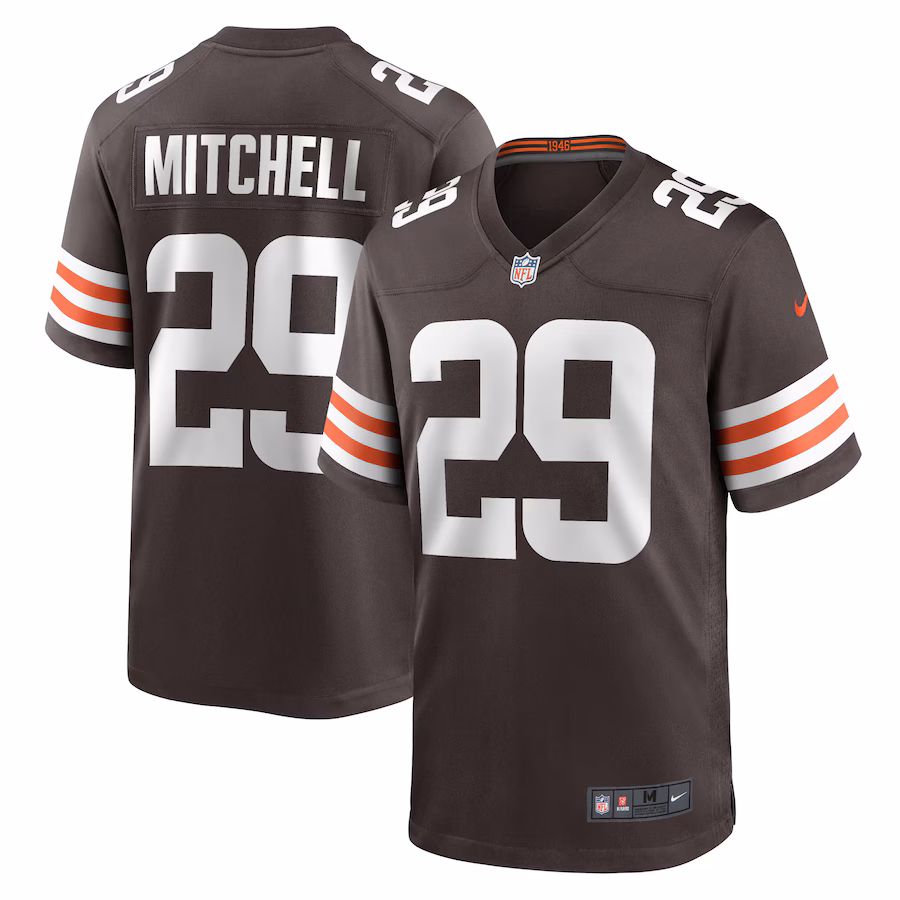 Men's Cleveland Browns Cameron Mitchell Nike  Brown Team Game Jersey - Puhuasuan