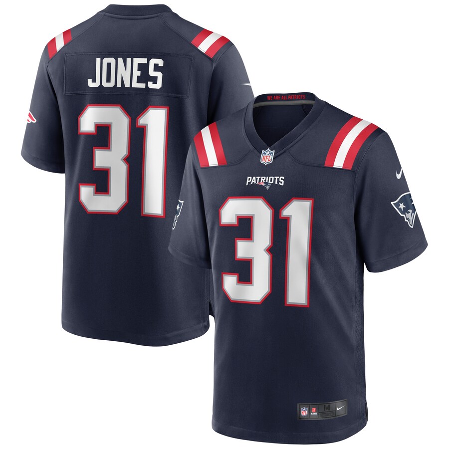 Men's New England Patriots Jonathan Jones Nike Navy Game Jersey - Puhuasuan