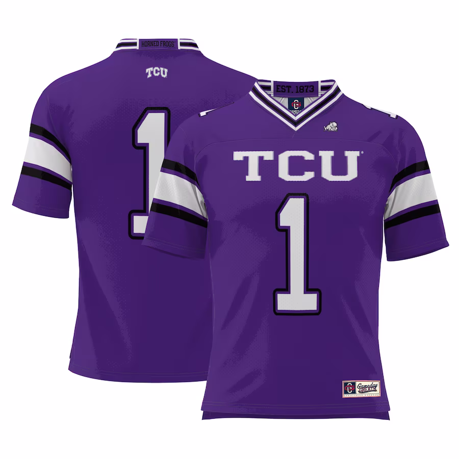 #1 TCU Horned Frogs GameDay Greats Youth Endzone Football Jersey - Purple - Puhuasuan