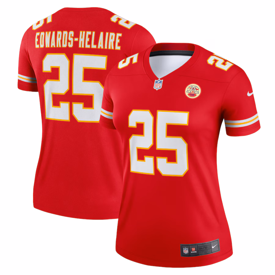 Women's Kansas City Chiefs Clyde Edwards-Helaire Nike Red Legend Player Performance Top - Puhuasuan