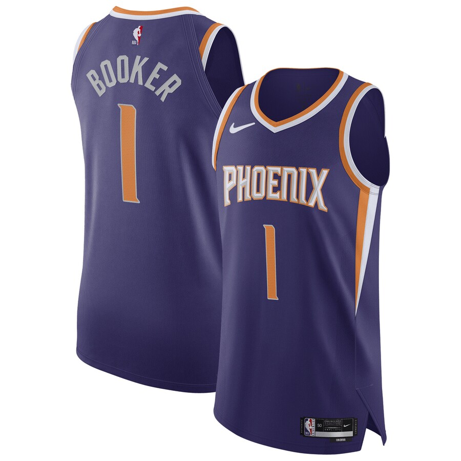 Men's Phoenix Suns Devin Booker Nike Purple Authentic Jersey - Icon Edition - Puhuasuan