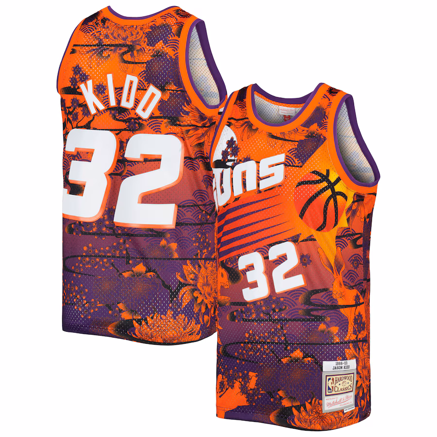 Men's Phoenix Suns Jason Kidd Mitchell & Ness Orange 1999/00 Hardwood Classics Lunar New Year Swingman Jersey - Puhuasuan